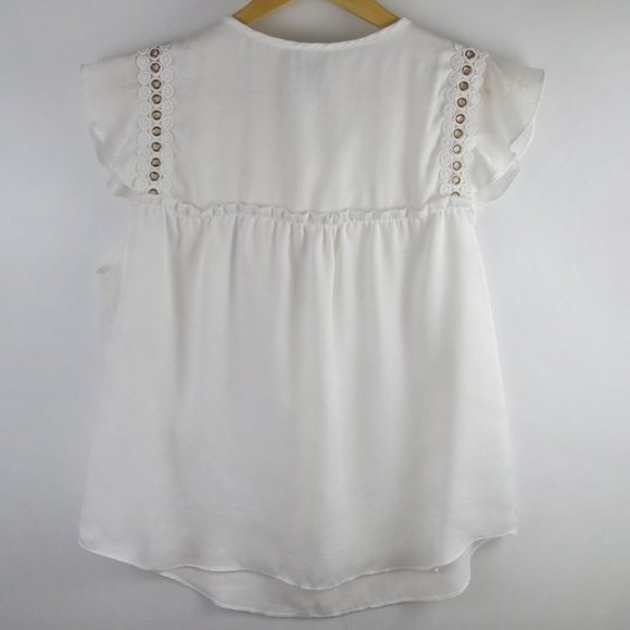 Misa Los Angeles Flutter Blouse Size L - Picture 6 of 8